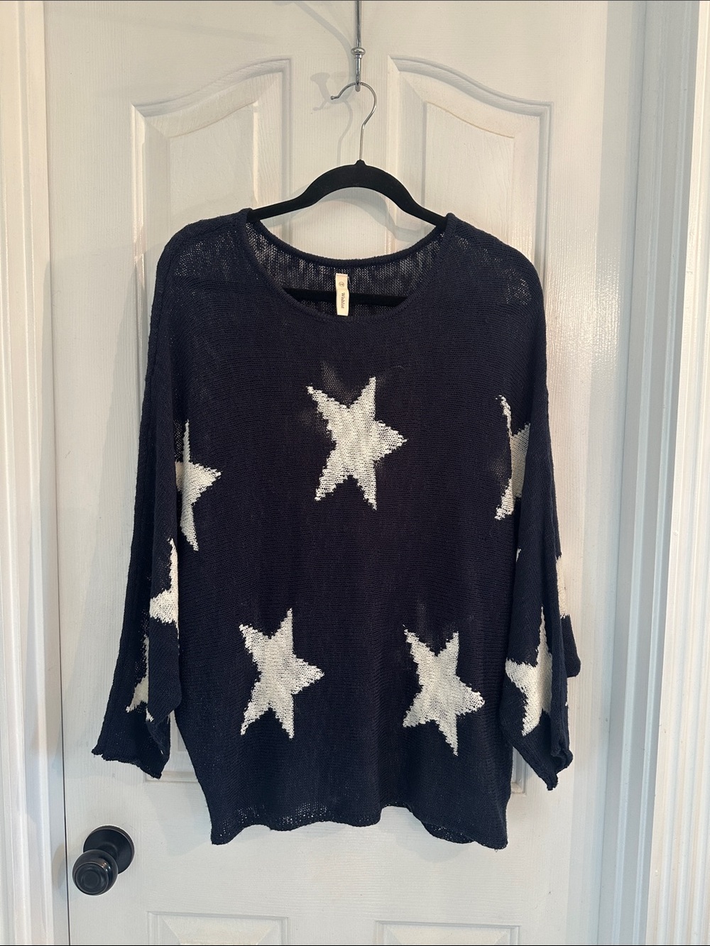 Wishlist Navy Knit Star Sweater with White Stars